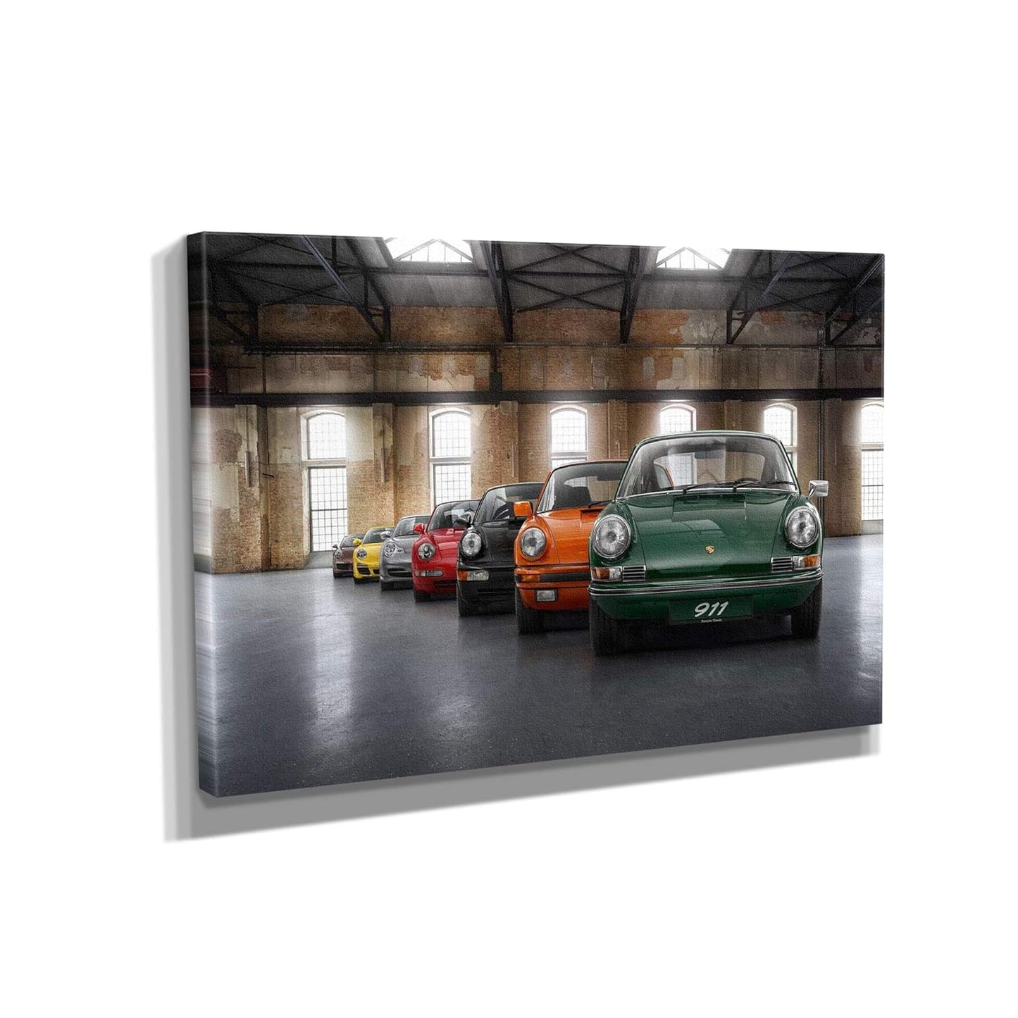 Porsche Car 911 Color Revolution Canvas Art Print Picture Wall Home Decor - Various Sizes (60in x 40in Gallery Wrapped)