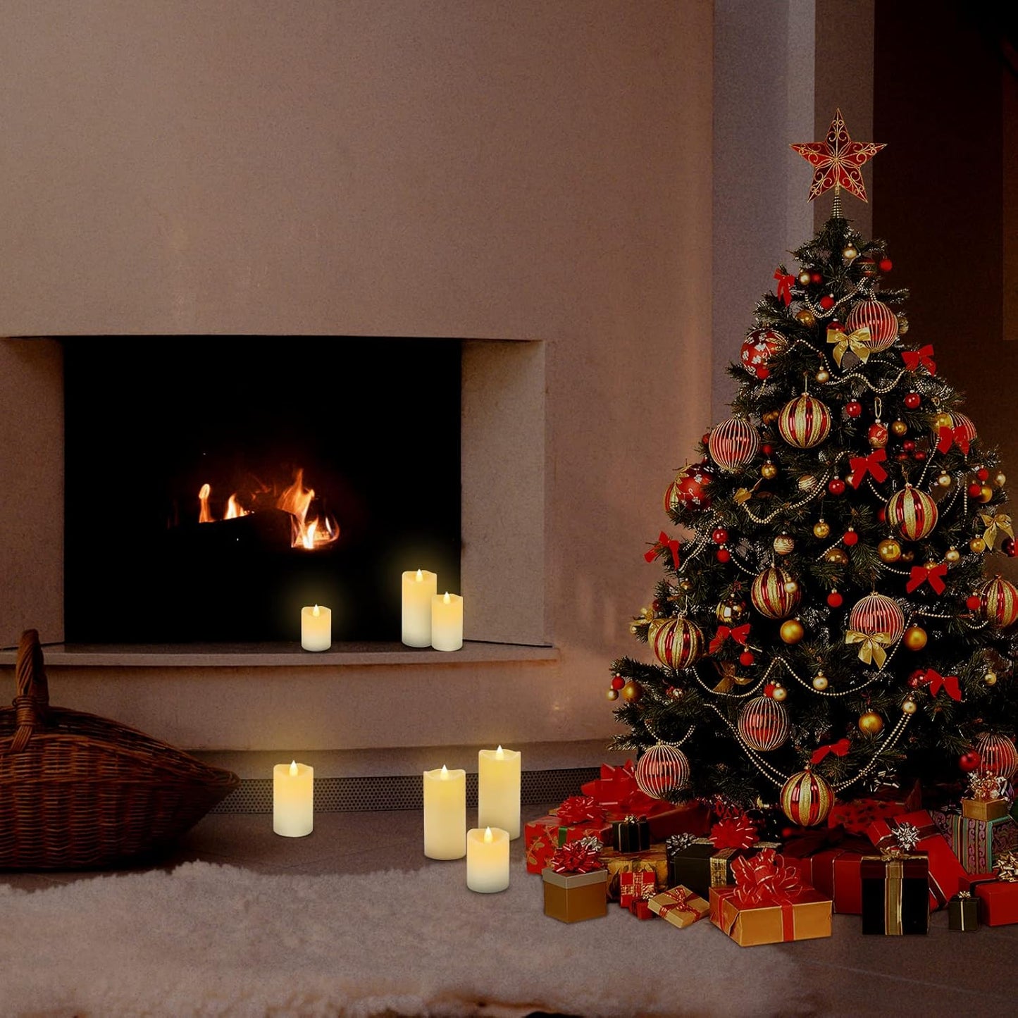 Aignis Indoor Flameless LED Candles Battery Operated with Remote Timer and Wax-Like Shell for Home/Wedding/Holiday Decor, Set of 3(D 2.95" x H 4"/5"/6")