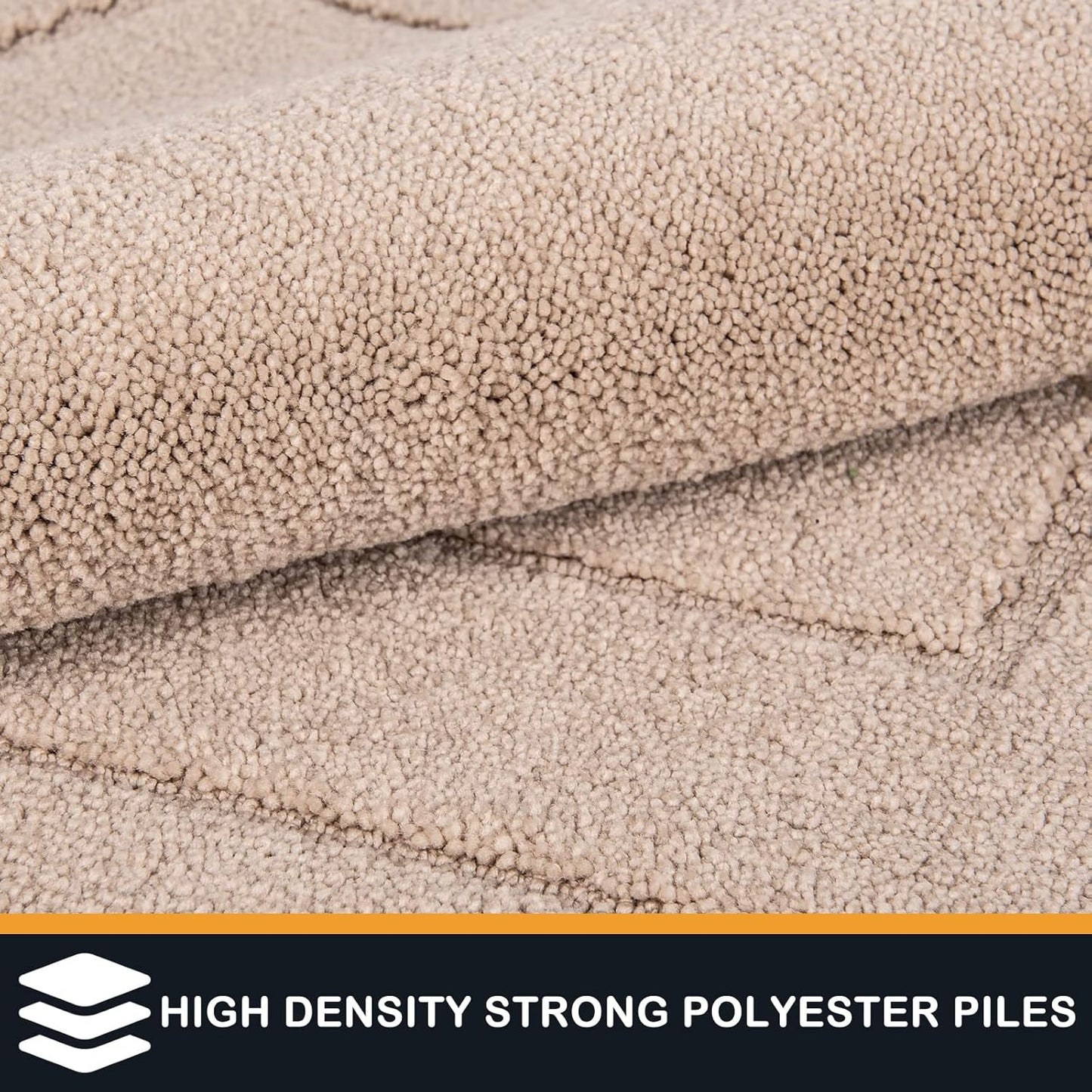 PURRUGS Dirt Trapping Door Mat 24" x 59", Non-Slip/Skid Machine Washable Entryway Rug, Dog Doormat, Super Absorbent Welcome Mat for Muddy Wet Shoes and Paws, Beige