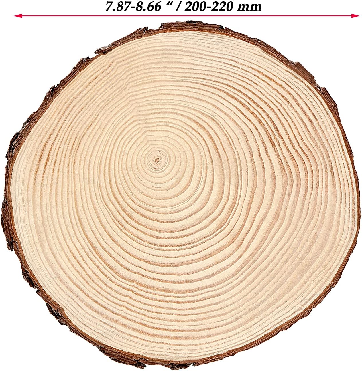 JOIKIT 5 PCS 8-9 Inch Unfinished Woods Slices, Natural Round Rustic Wood Slices for Centerpieces, Wooden Circles for DIY Craft, Christmas, Rustic Wedding, Ornaments