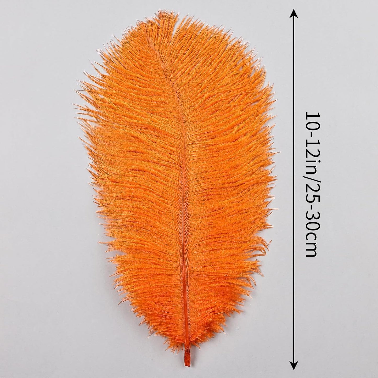 THARAHT Orange Ostrich Feathers 24pcs Natural Bulk 10-12Inch 25cm-30cm for Crafts Wedding Party Centerpieces Halloween and Home Decoration Feathers