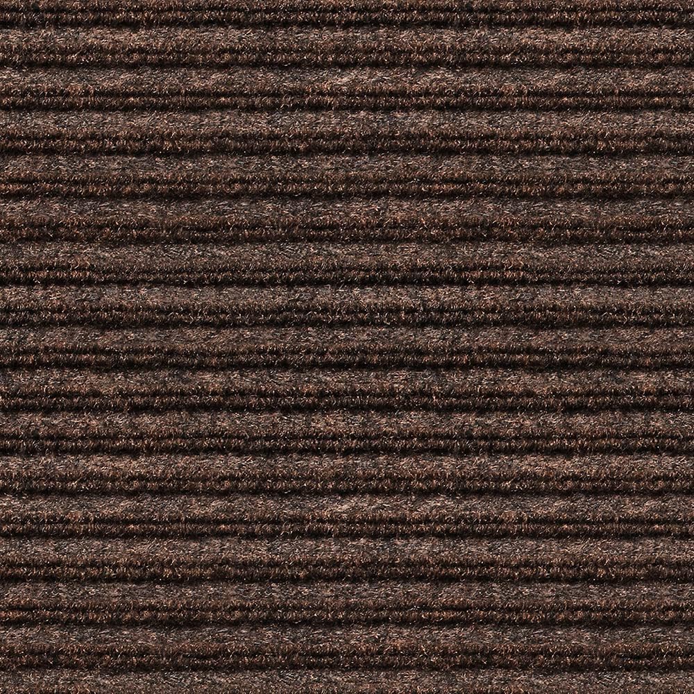 House, Home and More Indoor Outdoor Double-Ribbed Carpet Runner with Skid-Resistant Rubber Backing - Bittersweet Brown - 4 Feet x 40 Feet