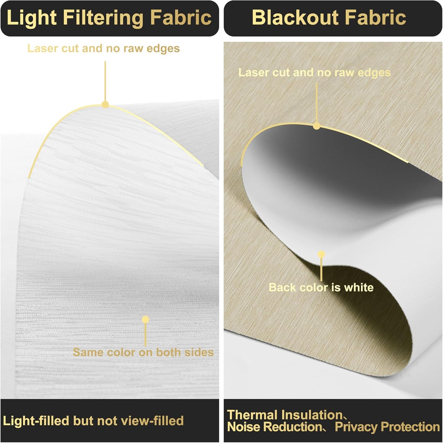 BERISSA Cordless Dual Roller Shades with Cassette Valance,Double Window Shades Blackout and Light Filtering Shades,Day and Night Roller Shades for Home Office Door.Beige and White.24 W x 44" H