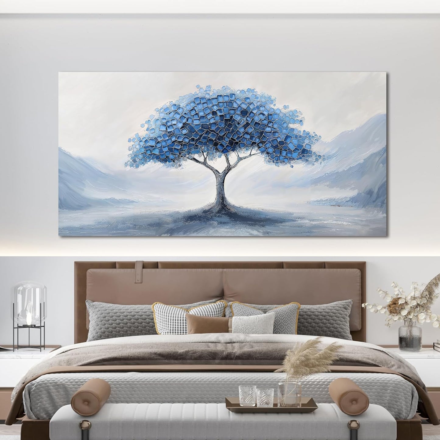 Canvas Wall Art Decor Wall Art Pictures for Living Room Large Tree of Life Wall Art Decorations Abstract Canvas Art Wall Decor Oversized Wall Art Prints Artwork for Walls Bedroom Home Decor 29" X 58"