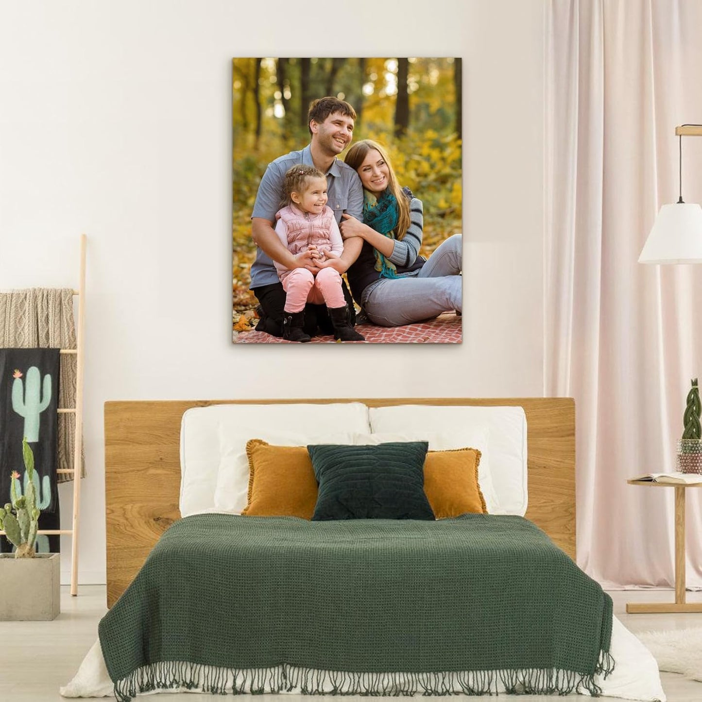 Custom Canvas Prints with Your Photos- Personalized Print Canvas Pictures, Custom Wall Art Gift for Living Room, Bedroom, Wedding Family Baby Pets Framed 8 x 10 inche