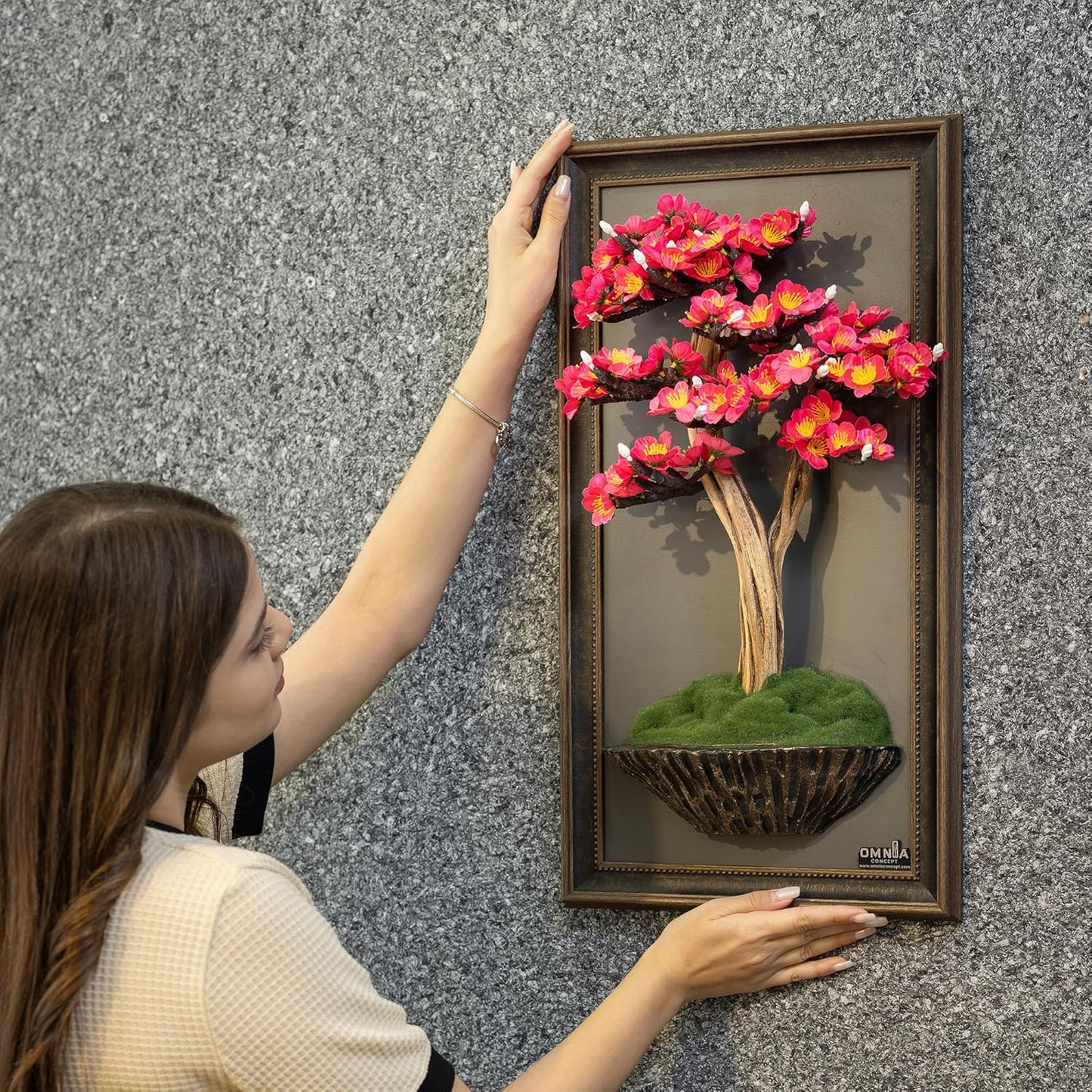 Generic Bonsai Art Life Tree Tableau - 21 - Handmade Portrait, Wall Art, Decor, Decoration, Wallboard