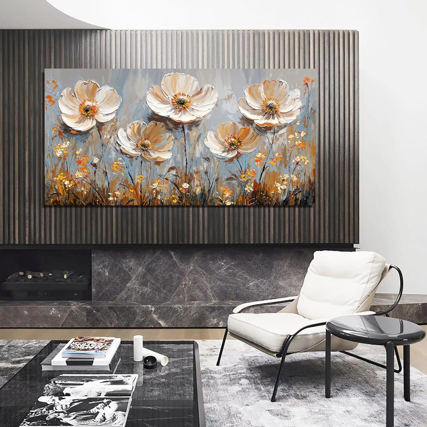 Canvas Wall Art Decor Art Work for Wall Decor Large Vintage Gold Wall Art Prints Wall Art Pictures for Living Room Nature Flower Wall Art Decorations Artwork for Walls Bedroom Office Decor 24" X 48"