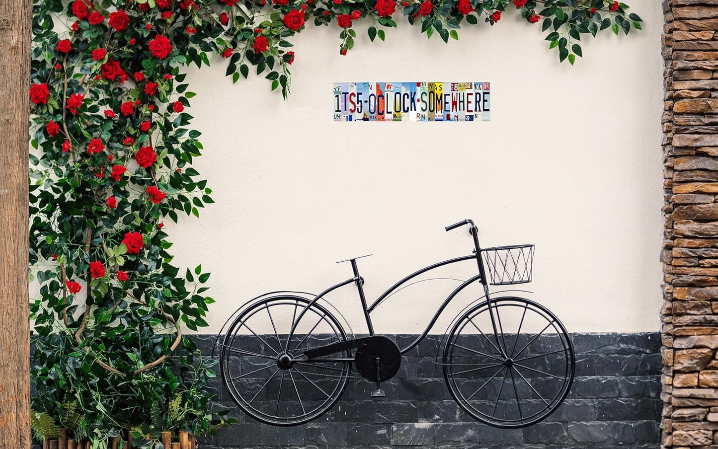 Tin Sign Wall Decor Bar Signs For Bar Decor Its 5 O'Clock Somewhere Sign Funny Vintage Bar Accessories Drinking Signs Gifts for Men16 x 4 Inches