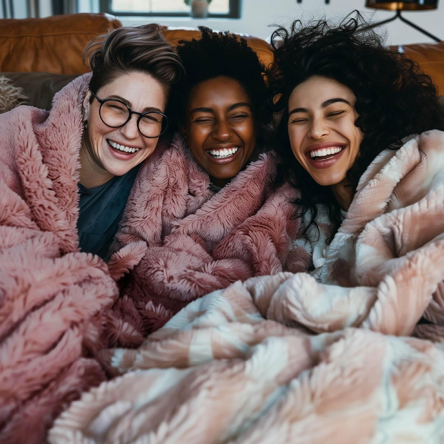 Bedsure GentleSoft Fluffy Dusty Pink Blankets Queen Size for Bed, Thick Sherpa Faux Fur Fleece Fuzzy Plush Winter Warm Soft Queen Blankets, Bedroom Decor Pink Gifts Cozy Gifts for Women Men, 90x90