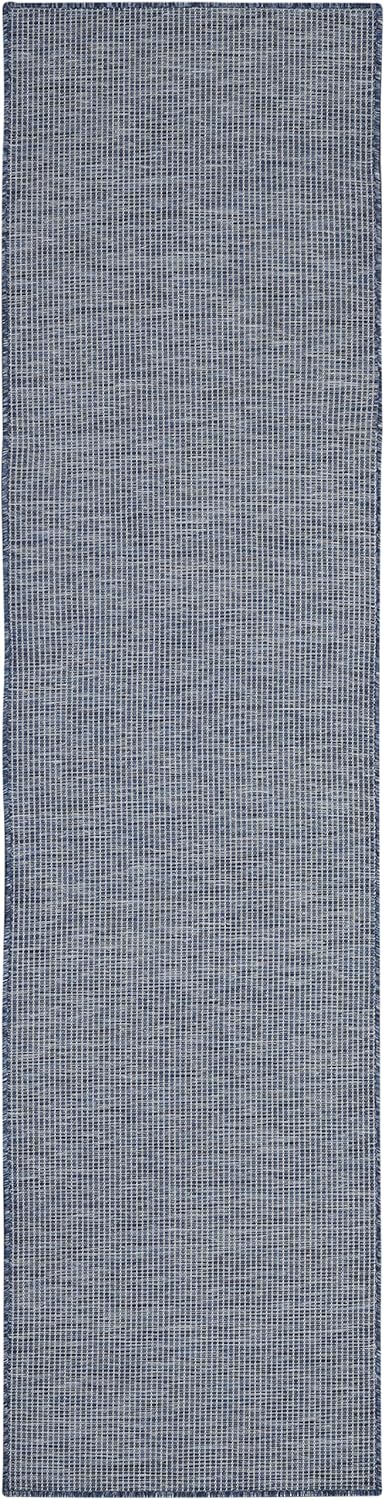 Nourison Positano Navy Blue 2' x 6' Area Rug Easy Clean, Non Shedding, Bed Room, Living Room, Dining Room, Kitchen (6' Runner)