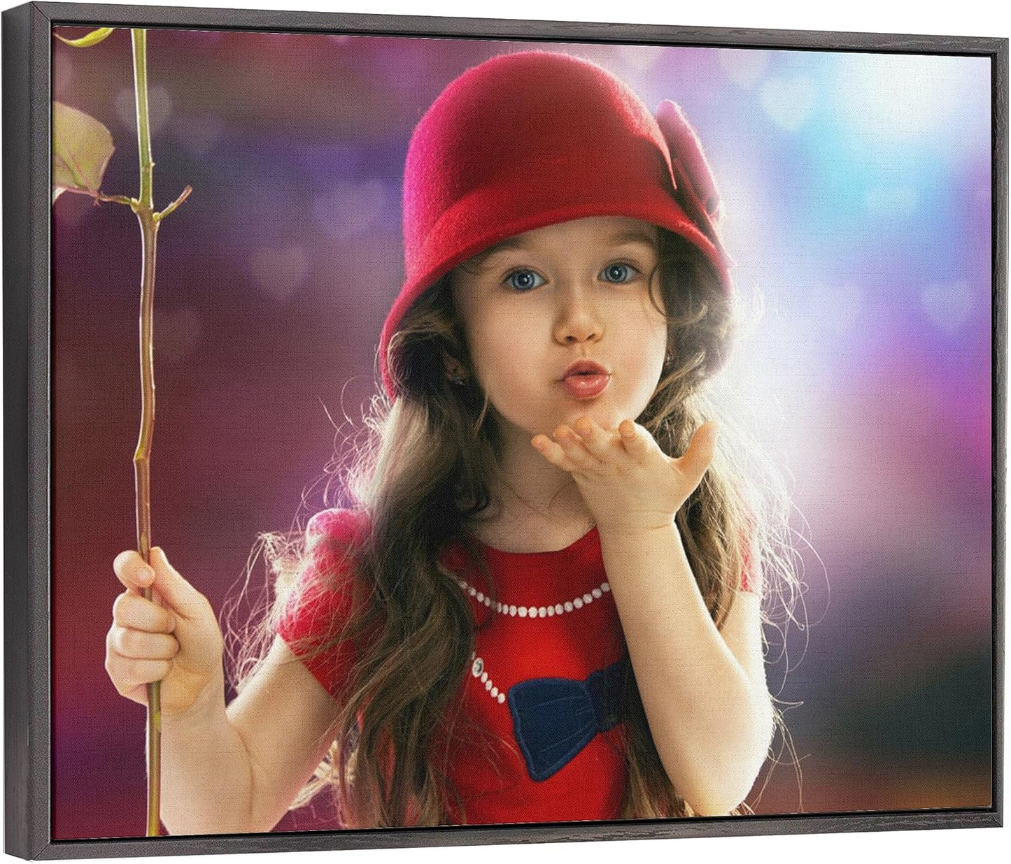 Personalized Custom Canvas Prints: Photo On Canvas (Black, 12x18) Transform Your Photos into Stunning Framed Wall Art Digitally Printed Photo To Canvas Ideal for Home Decor, Gifts Keepsakes.