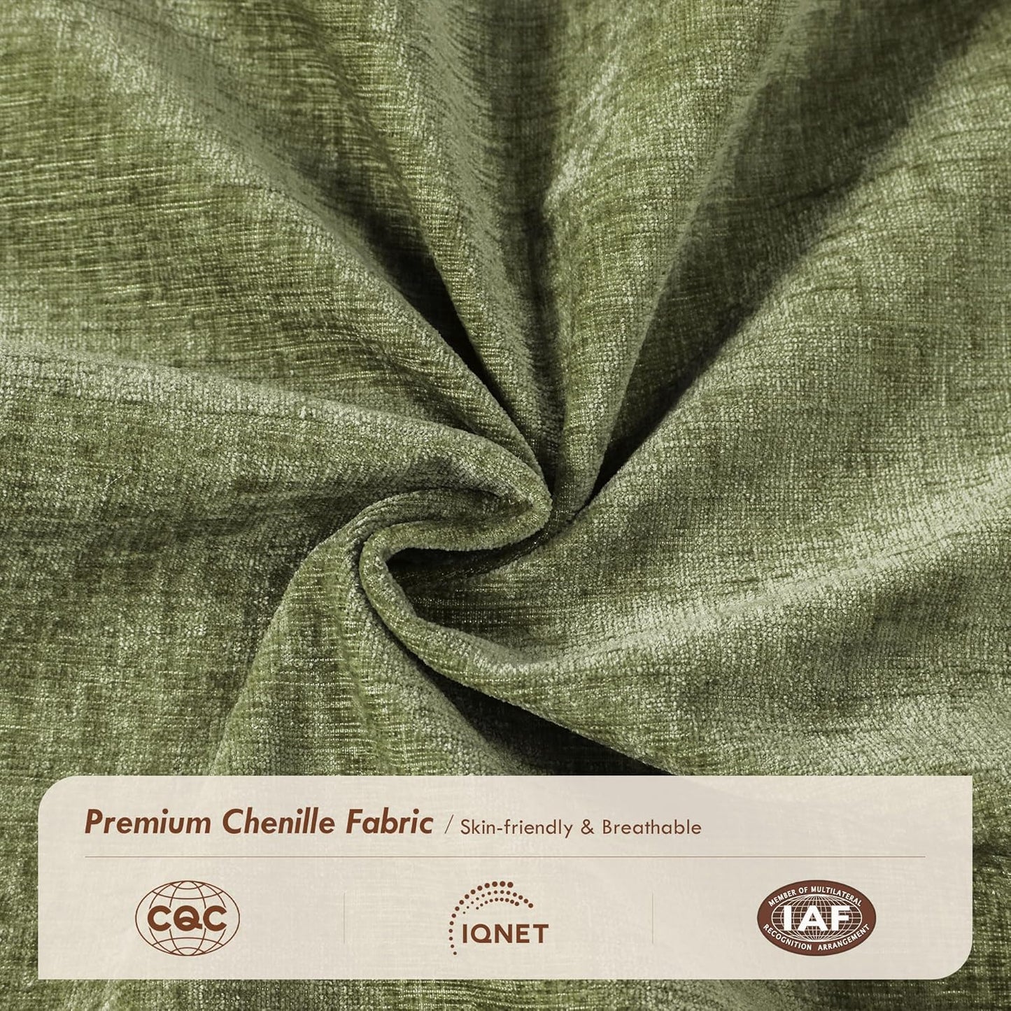 Ihanherry 57" L Shaped Modular Sectional Cloud Sofa, Modern 3 Seat Chenille Couch with Ottoman for Living Room, Bedroom and Apartment, Green