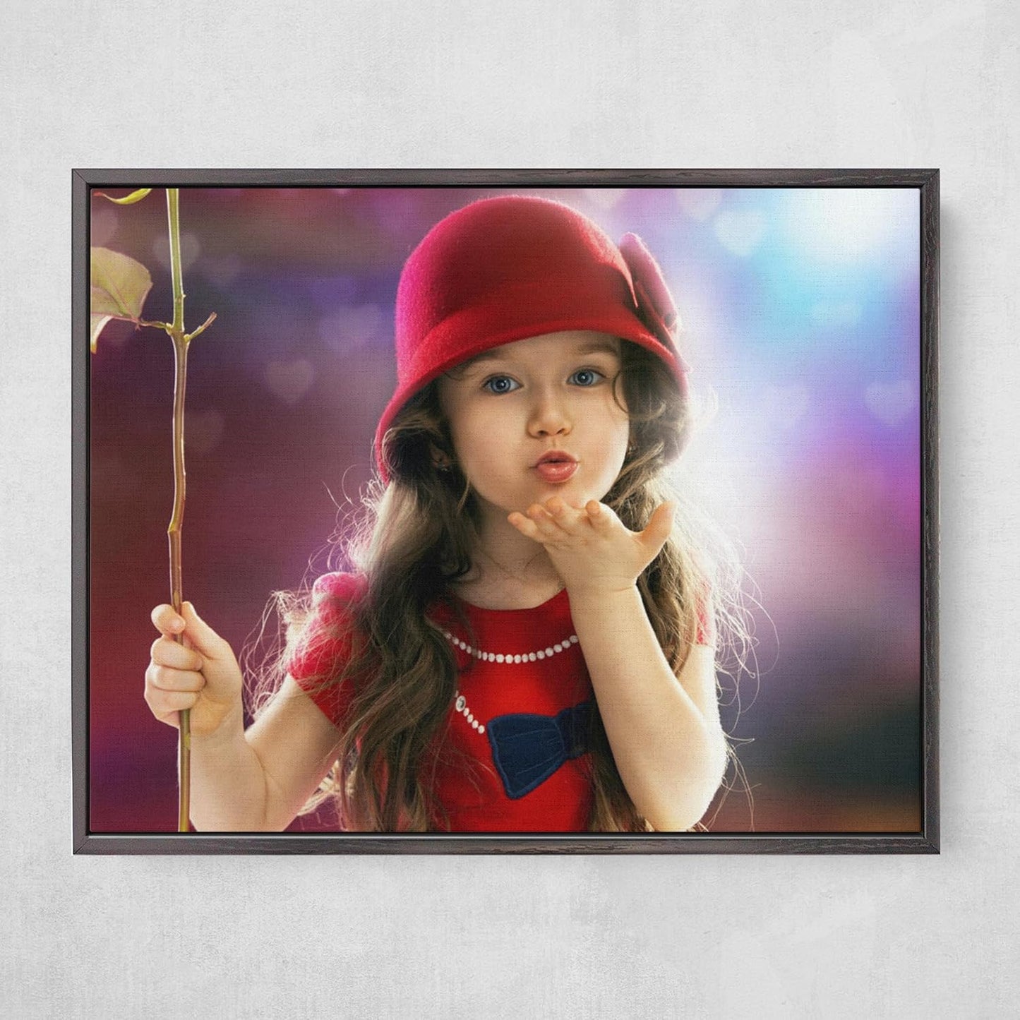 Personalized Custom Canvas Prints: Photo On Canvas (Black 20X24) Transform Your Photos into Stunning Framed Wall Art Digitally Printed Photo To Canvas Ideal for Home Decor, Gifts Keepsakes.