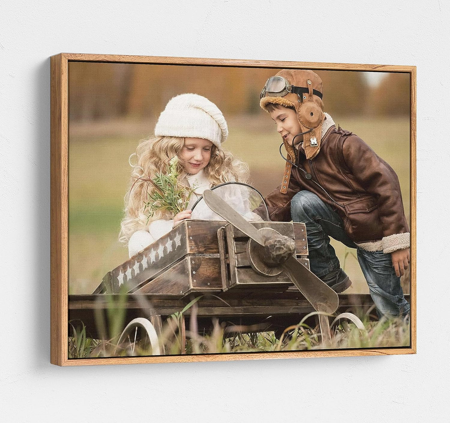 Personalized Custom Canvas Prints: Photo On Canvas (Light Brown, 20X30) Transform Your Photos into Stunning Framed Wall Art Digitally Printed Photo To Canvas Ideal for Home Decor, Gifts Keepsakes.