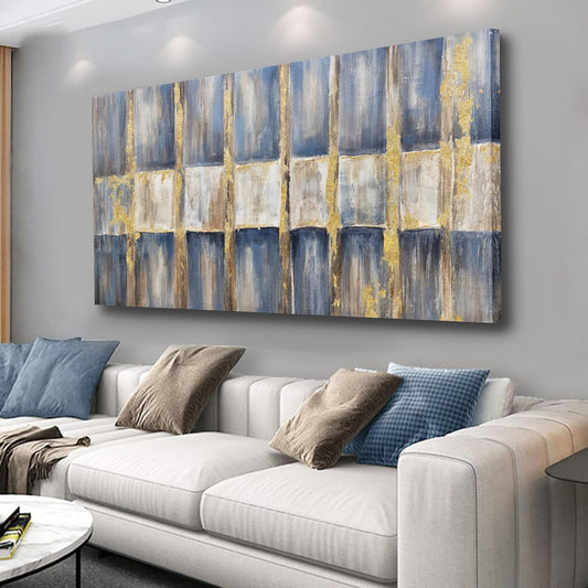 Belmrxne Abstract Art Blue and White Wall Decor Contemporary Unique Wall Art Motivational Canvas Painting Artwork for Living Room Bedroom Dining Room Office Home Decor 20x40inch