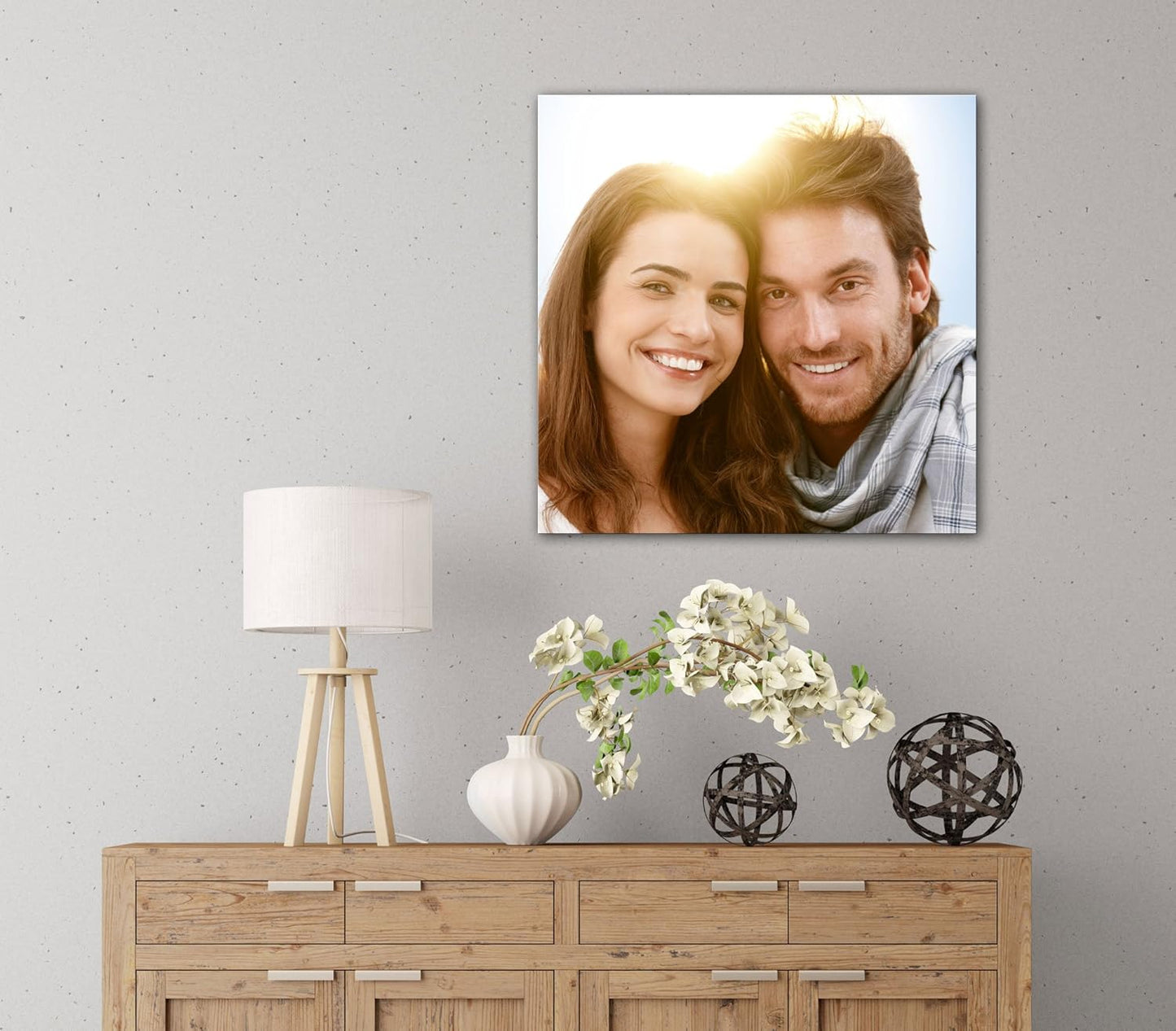 Photo.Gifts Personalized Canvas Prints 20x20 - Your Photos On Canvas - Made in USA Canvas Print Wall Art for Bedroom, Living Room, Wedding Baby Pet Family - Custom Gifts