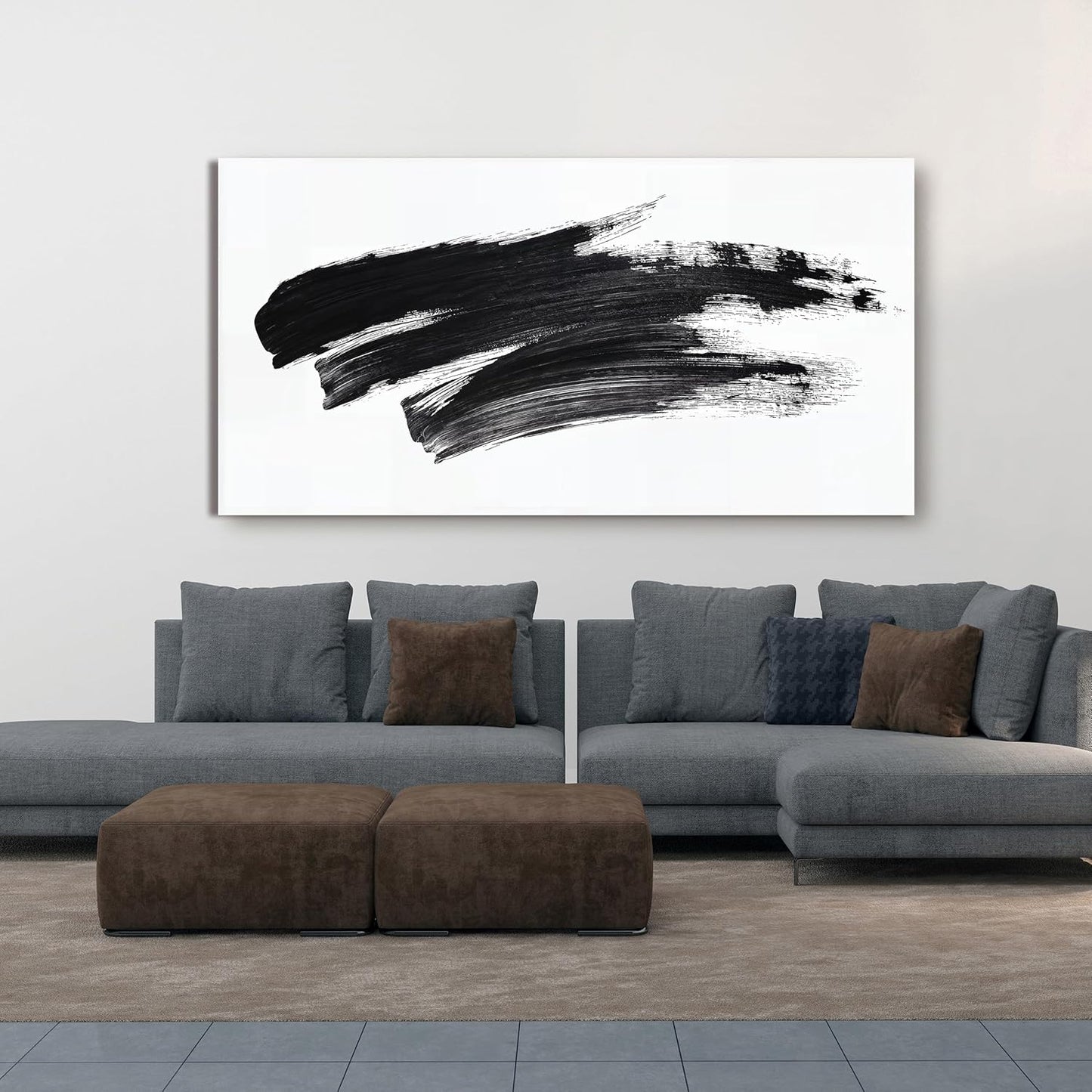 Canvas Wall Art Decor Large Black and White Wall Art Decorations Wall Pictures for Living Room Abstract Canvas Art Wall Decor Abstract Wall Art Prints Artwork for Walls Bedroom Home Wall Art Decor 24"X48"