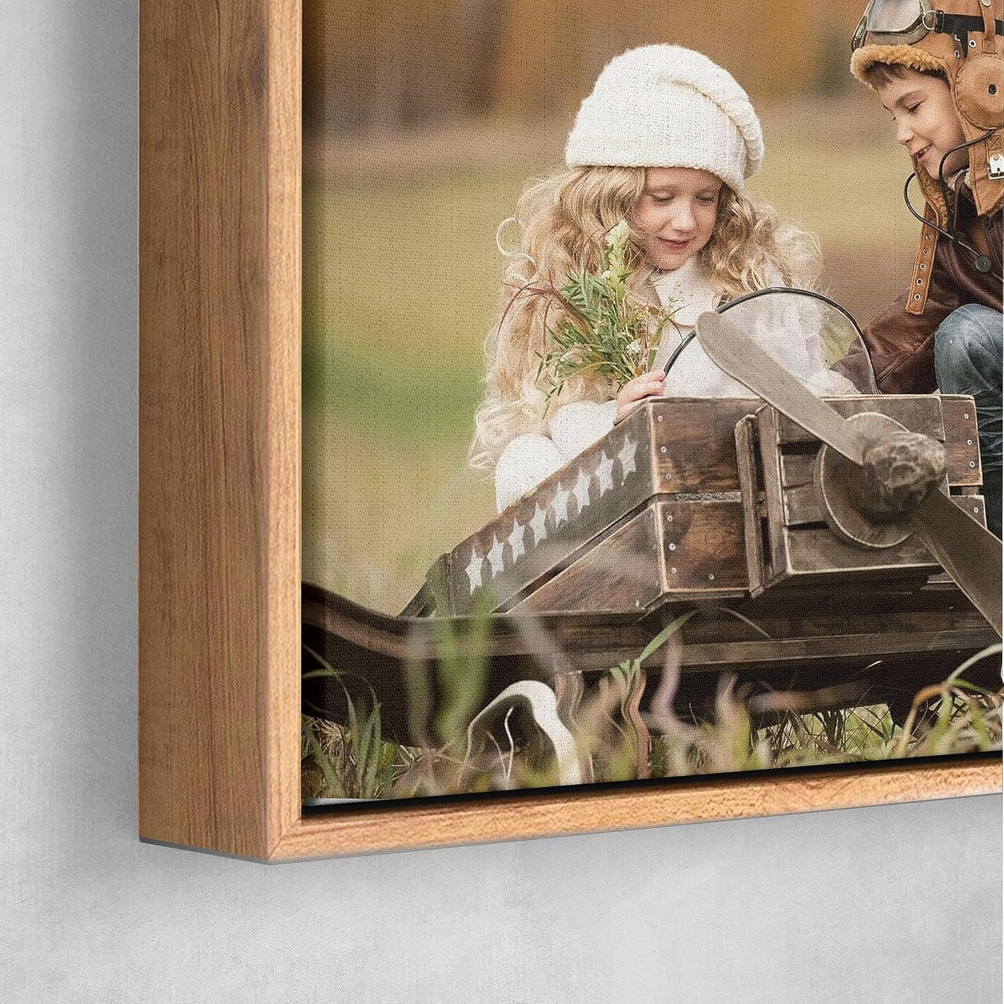 Personalized Custom Canvas Prints: Photo On Canvas (Light Brown, 8x8) Transform Your Photos into Stunning Framed Wall Art Digitally Printed Photo To Canvas Ideal for Home Decor, Gifts Keepsakes.