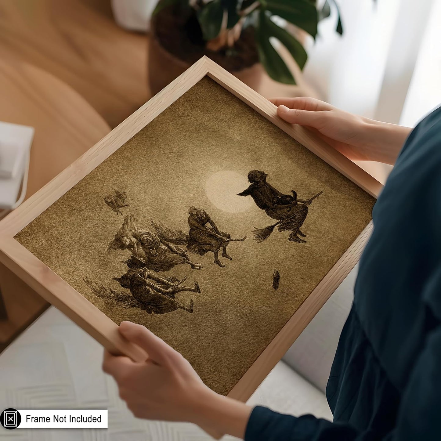 Poster Master Vintage William Holbrook Beard Poster - Retro Occult Print - Gift for Gothic, Horror Fan - The Witches Ride, Pagan, Goth, Magic - Wall Decor for Bedroom, Dorm, 24x32 Unframed Wall Art