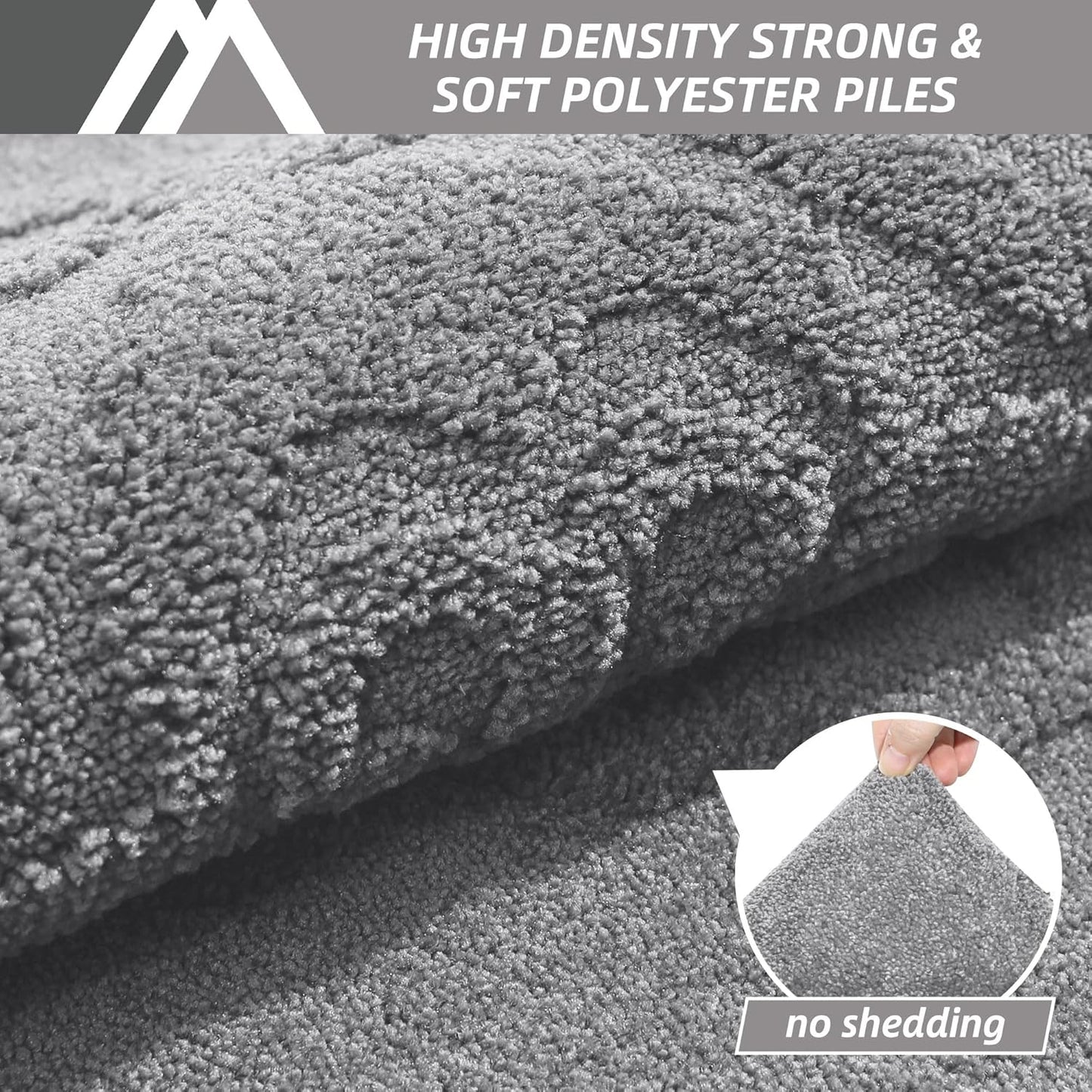 COSY HOMEER-Door-Mat-Non-Slip-Entryway-Rug 32”x48” Absorbent Welcome Mats Washable Dirt Trapper Door Mat Entrance Floor Mats for Front Back Doormats and Wet Shoes,Grey